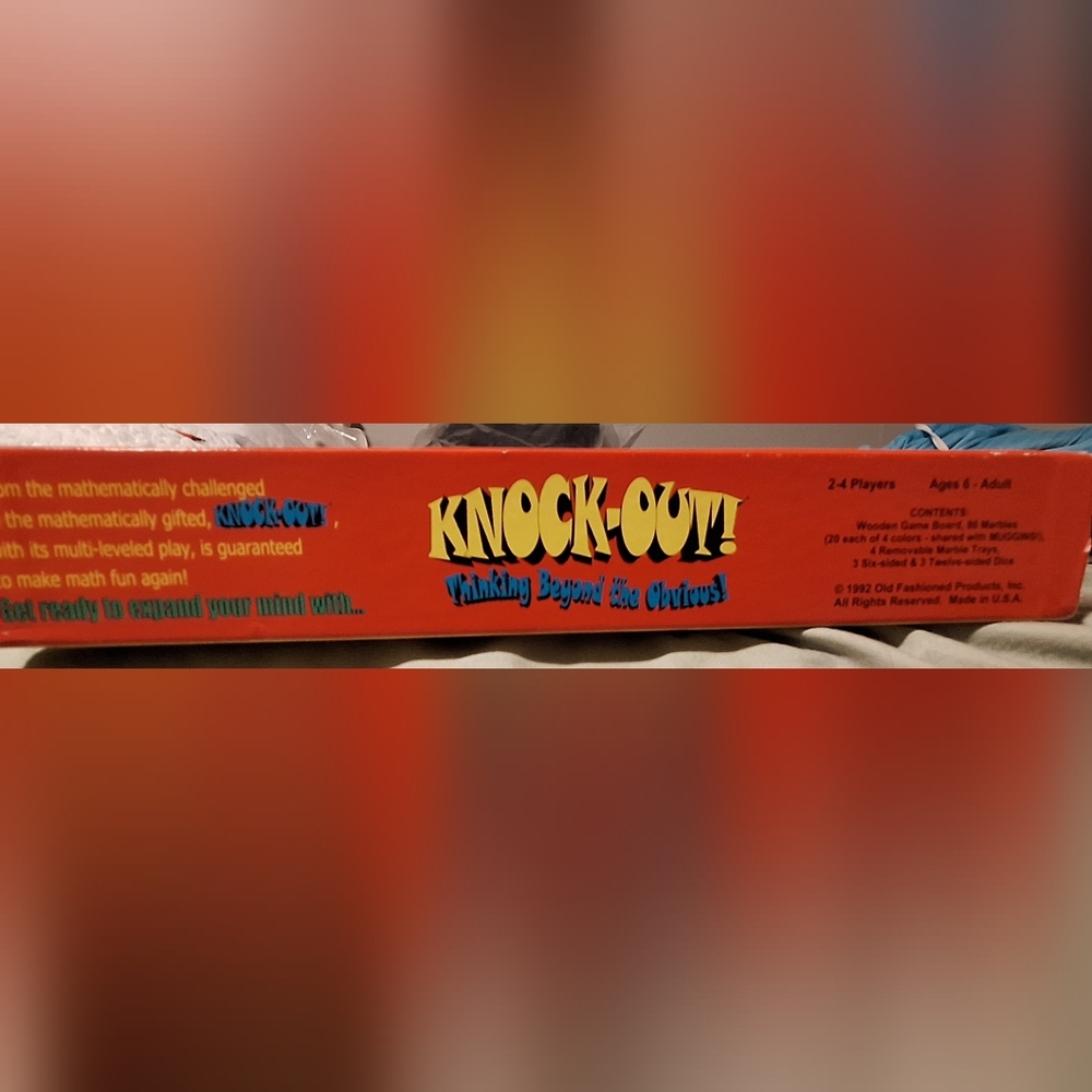 VINTAGE! MENSA SELECT "MUGGINS & KNOCKOUT" REVERSIBLE, WOODEN BOARD GAME - Picture 4 of 4